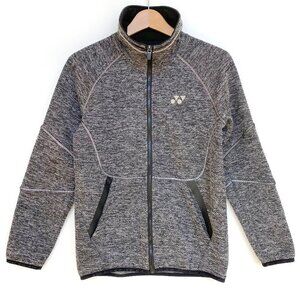 Yonex Womens Zip Up Tennis Track Jacket Gray Reflective Size S